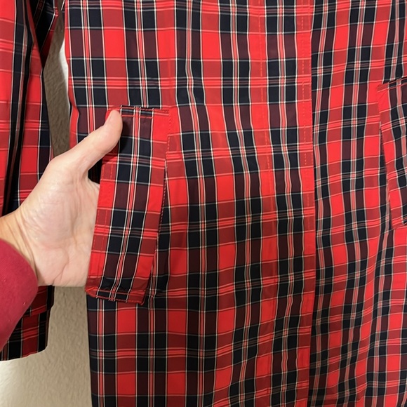 J Crew plaid trench coat - Picture 5 of 8